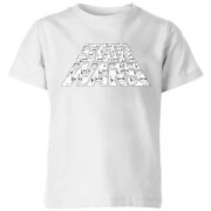 Image of Star Wars The Rise Of Skywalker Trooper Filled Logo Kids T-Shirt - White - 5-6 Years