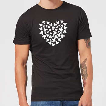 Image of Disney Mickey Mouse Heart Silhouette T-Shirt - Black - 5XL