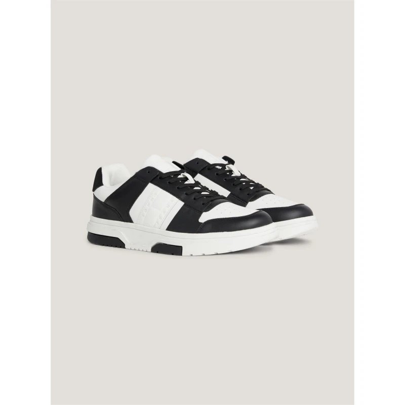Image of Tommy Jeans Tommy Brooklyn Leather Trainers - White White 8