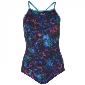 Image of Slazenger Boundback Swimsuit Ladies - Blue/Purple
