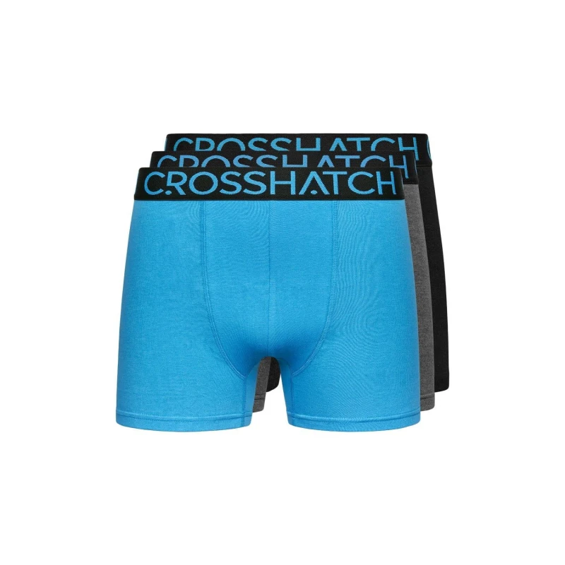Image of Crosshatch Crosshatch Men Knightling MVE Boxers 3pk in Blue Size: large Blue L Male 5059294517683