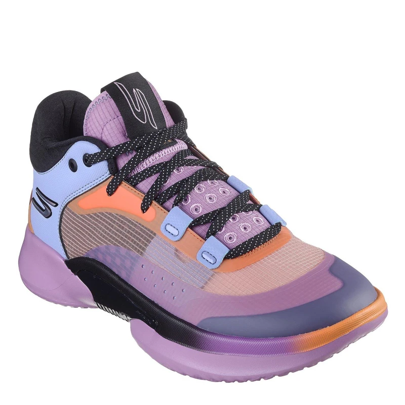 Image of Skechers Basketball SKX Resagrip Trainers Mens Purple/Orange male 6.5 (40)