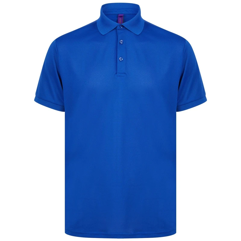 Image of Henbury Mens Polo Shirt in Blue Size: XS Blue Male XS