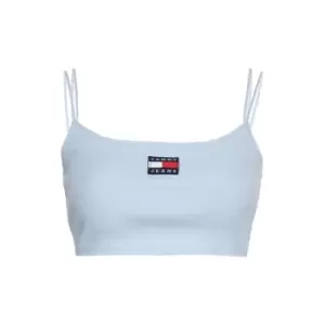 Image of Tommy Jeans Tjw Crop Rib Badge Double Strap - Blue