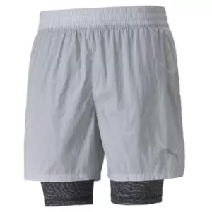 Image of Puma Run 5" Shorts Mens - Grey