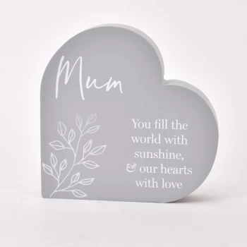 Image of Moments Heart Plaque - Mum