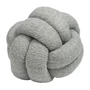 Image of Furn. Boucle Knot Polyester Filled Cushion Polyester Silver