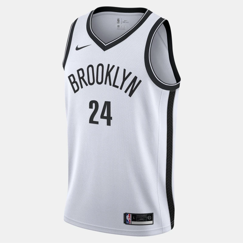 Image of Nike BKN Swngmn AJsy White male 9-10 (M)