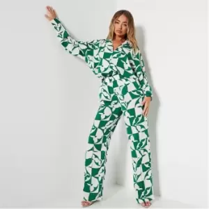 Image of I Saw It First Wide Leg Trouser Co-Ord - Green