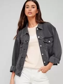 Image of Levis 90s Denim Trucker Jacket - Black, Size S, Women