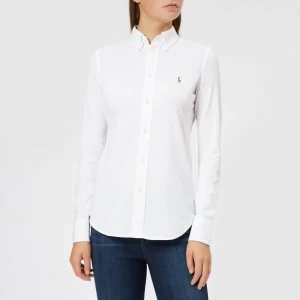 Image of Polo Ralph Lauren Womens Heidi Skinny Long Sleeve Shirt - White - M