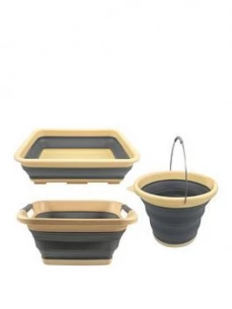 Image of Streetwize Accessories Collapsible Bowl And Basket Set