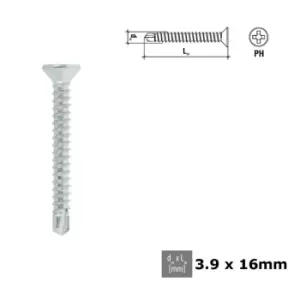 Image of Moderix Self Tapping Screw uPVC PVC PH Head Self-drilling Galvanized - Size 3.9