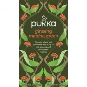 Image of Pukka Herbs Ginseng Matcha Green 20 sachet