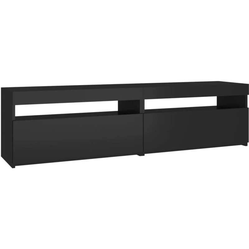 Image of VIDAXL TV Cabinets 2 pcs with LED Lights Black 75x35x40cm Vidaxl 8720286218044