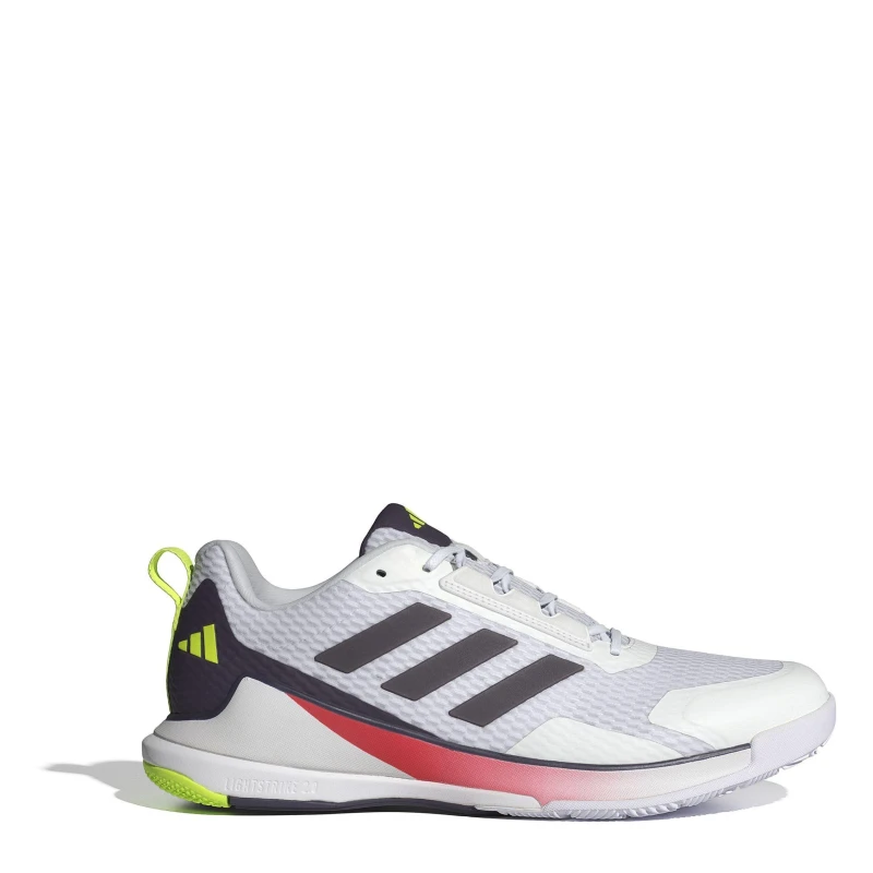 Image of adidas Novaflight 2 Indoor Shoes White/Metal male 7 (40.7)