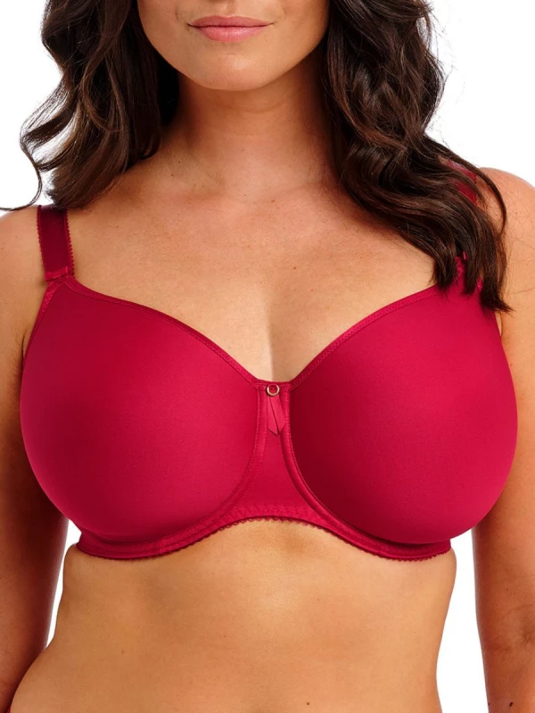 Image of Fantasie Womens Rebecca Essentials Moulded Spacer Bra in Red Size: 38F Red Female 38F
