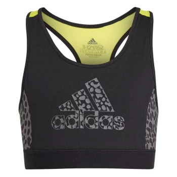 Image of adidas Alphaskin Sports Bra Light Support Junior Girls - Yellow
