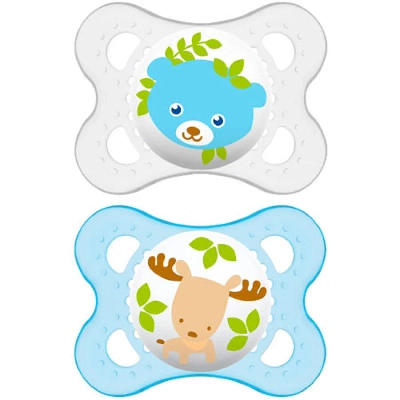 Image of MAM Nature 0+ month pacifier Blue - 2 pcs Nature_0 _BLU-MAM-FED15-01