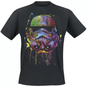 Image of Star Wars Paint Splats Helmet T-Shirt black