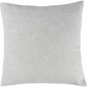Image of HOMESCAPES Textured Boucle Light Grey Cushion Cover, 45 x 45cm - Grey