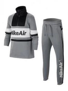 Image of Nike Sportswear Air Older Boys Tracksuit - Grey Black