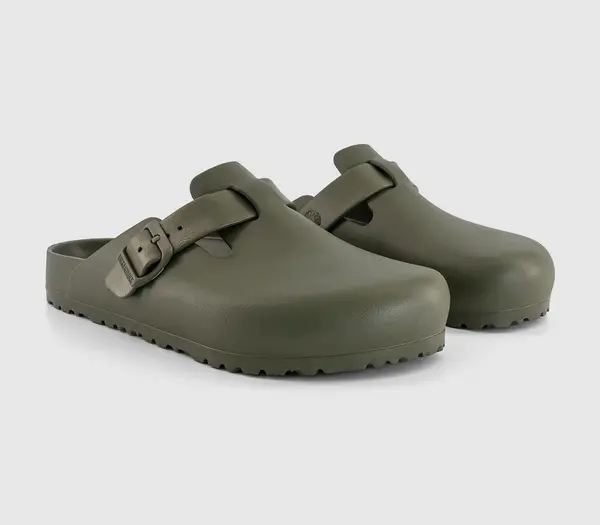 Image of Birkenstock Boston Eva Sandals Khaki Green, 9