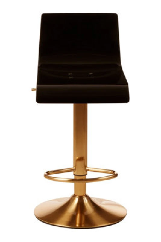 Image of Premier Housewares Elegant Design Black Acrylic Bar Stool, Comfort And Stable Counter Stool, Height Adjustable Bar Stool Black