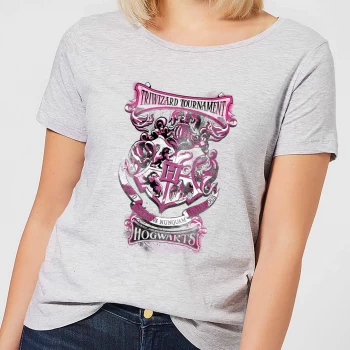 Image of Harry Potter Triwizard Tournament Hogwarts Womens T-Shirt - Grey - XL