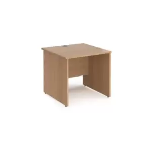 Image of Office Desk Rectangular Desk 800mm Panel End Leg Beech Tops 800mm Depth Maestro 25