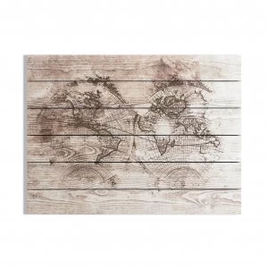 Image of Art for the Home Wood World Map Wall Art