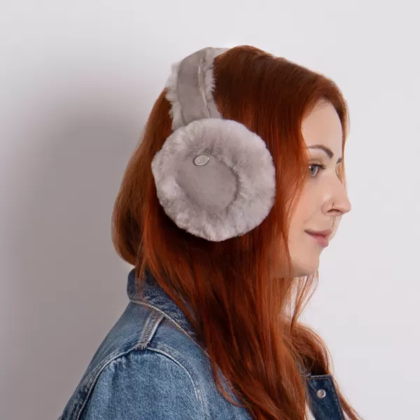 Image of Just Sheepskin Harper Sheepskin Earmuffs Dove