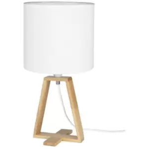 Image of Netlighting Nuts Table Lamp Drum Shade E27 40W White