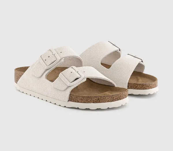 Image of Birkenstock Womens Arizona Two Strap Sandals Antique White, 6