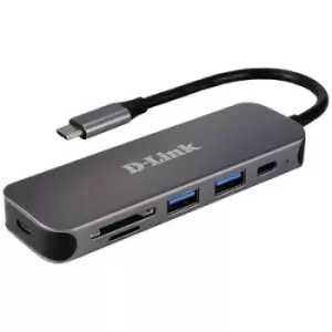 Image of D-Link DUB-2325/E 5 ports USB-C (USB 3.2 2nd Gen) multiport hub Anthracite
