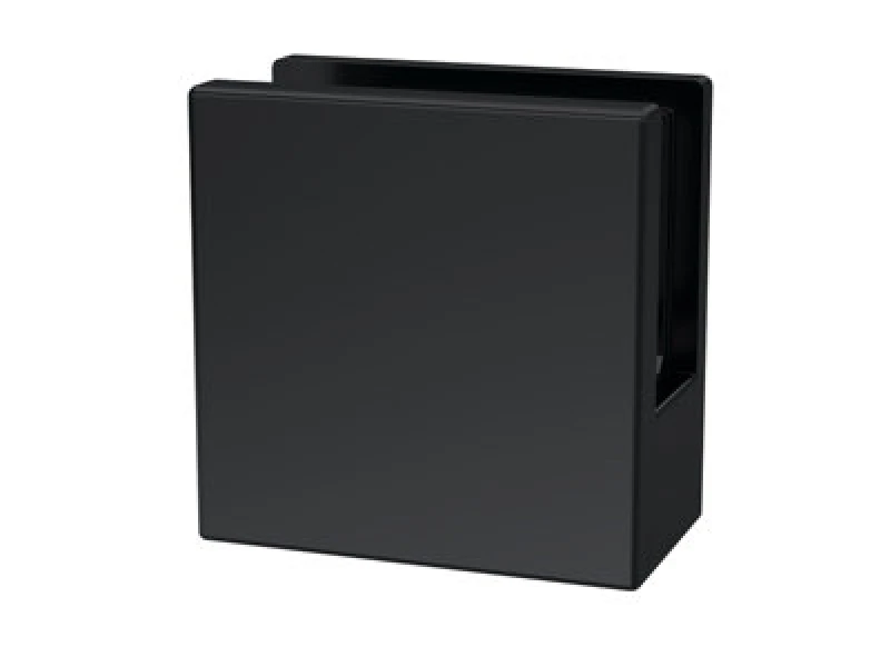 Image of Balterley Wetroom Accessories Screen Support Foot Wall Bracket Satin Black Black