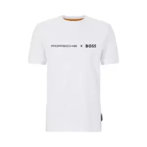 Image of BOSS X Porsche Tiburt 100 T Shirt - White