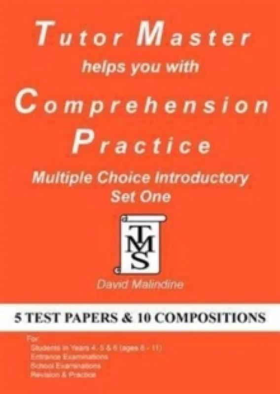 Image of David Malindine Tutor Master Helps You with Comprehension Practice - Multiple Choice Introductory Set One Book Multi unisex