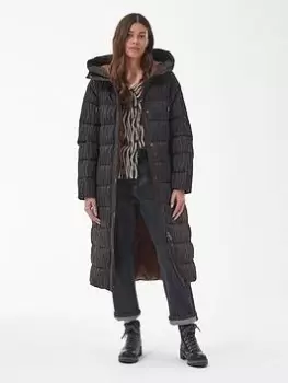 Image of Barbour Barbour Printed Holkham Quilted Zebra Coat - Black Size 8, Women