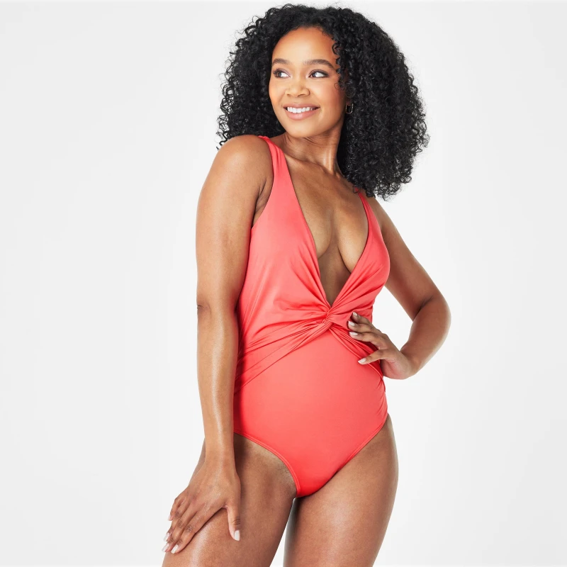 Image of Biba Icon Plunge Swimsuit - Orange Orange 6