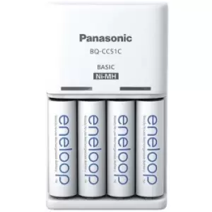 Image of Panasonic Basic BQ-CC51 + 4x eneloop AA Mains-powered USB charger NiMH AAA , AA