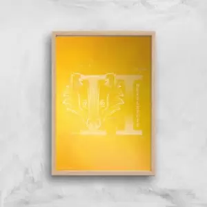 Image of Harry Potter Hufflepuff Giclee Art Print - A3 - Wooden Frame