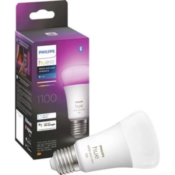 Image of Philips Lighting Hue LED light bulb 871951429117100 EEC: F (A - G) Hue White & Col. Amb. E27 Einzelpack 800lm 75W E-27 9 W Warm white to cool white EE