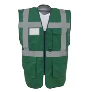 Image of Yoko Hi-Vis Premium Executive/Manager Waistcoat / Jacket (Pack of 2) (M) (Paramedic Green)