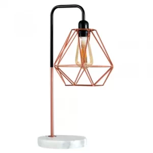 Image of Talisman Copper Table Lamp With Copper Diablo Shade
