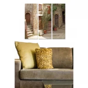 Image of MDF8744465 Multicolor Decorative MDF Painting (3 Pieces)