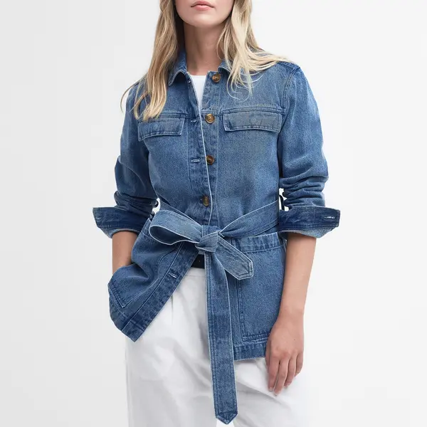 Image of Barbour Macy Cotton-Chambray Overshirt - UK 12