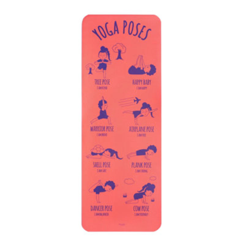 Image of Myga Kids Yoga Silk Mat With Pose Explorer Print For Playful Workouts
