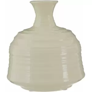 Image of Room Decor Flower Vase Ceramic Ribbed Pattern Large Cream Vase Glass Vases For Flowers Black Modern Floor Vase 17 x 17 x 15 - Premier Housewares