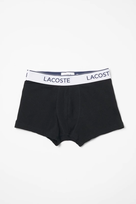 Image of Lacoste Mens 3 Pack Boxers Black Size: XL Black Male XL